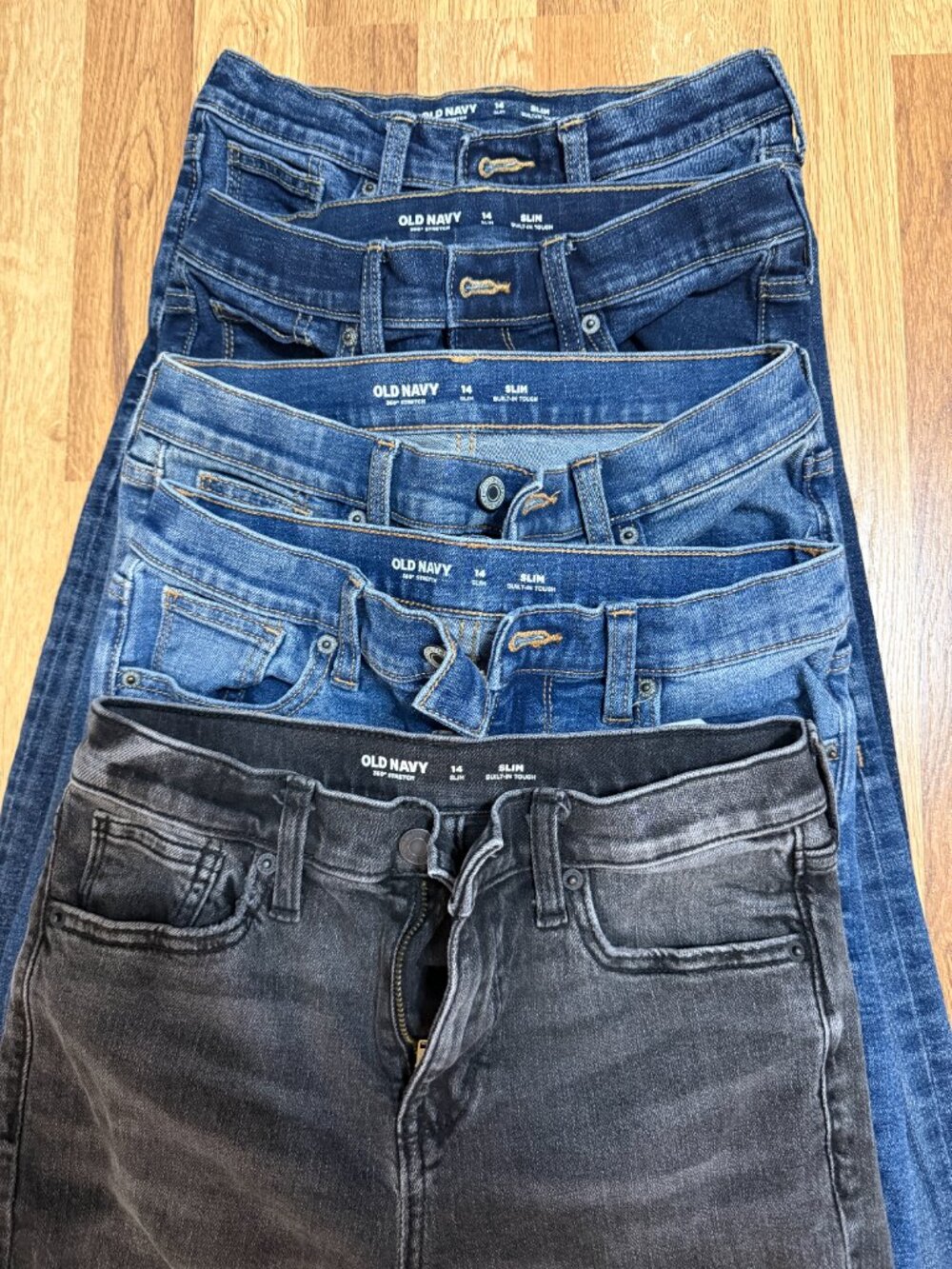 Old Navy Slim-Fit Jeans, Size 14 Slim Boy's/Teen (Lot of 5)